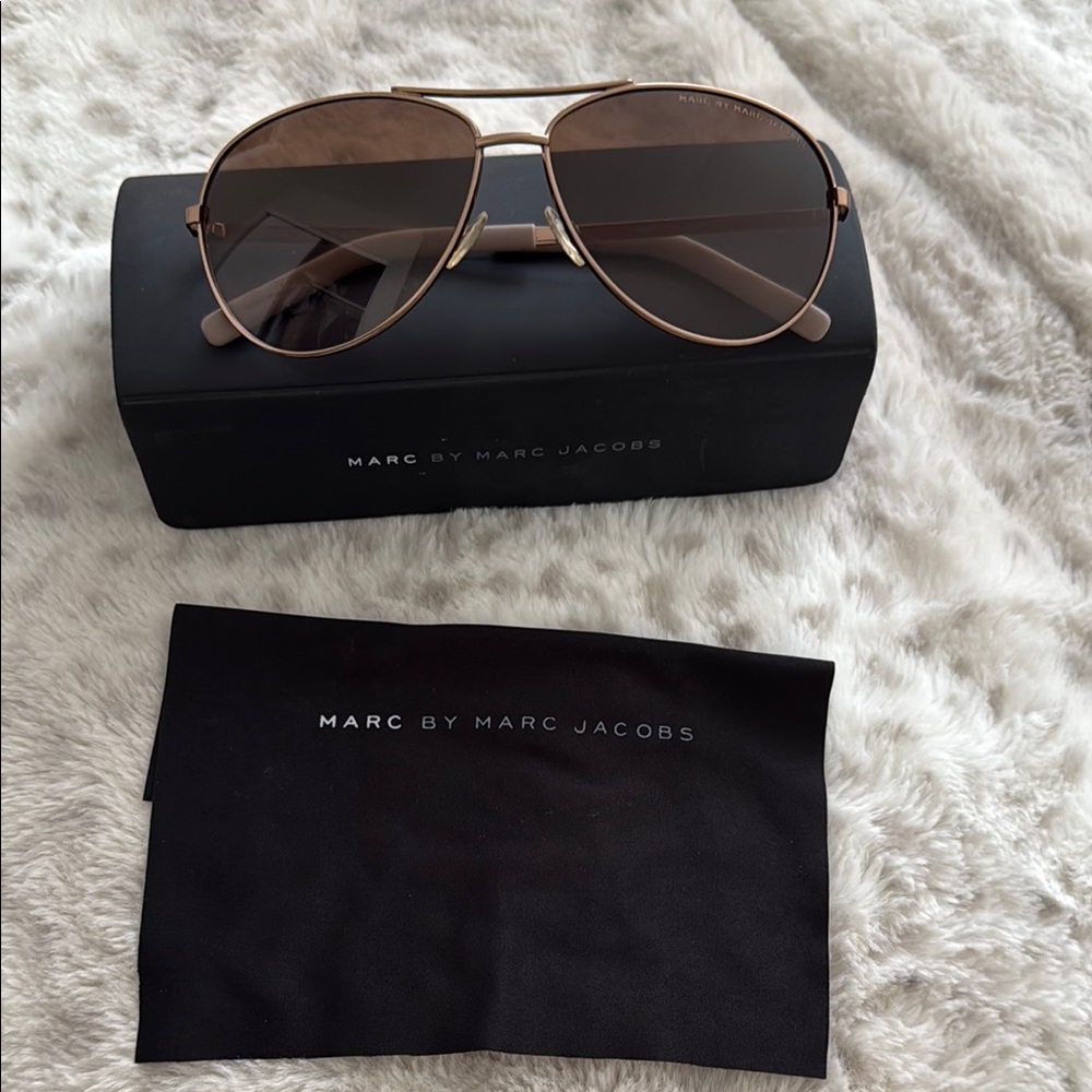 Marc By Marc Jacobs Rose Gold Aviator Sunglasses
